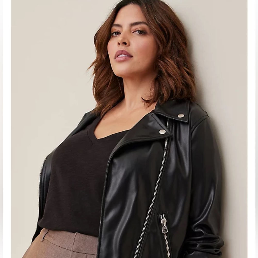 Torrid faux leather moto jacket — size 2!
